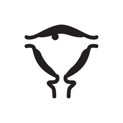 female reproductive system vector icon