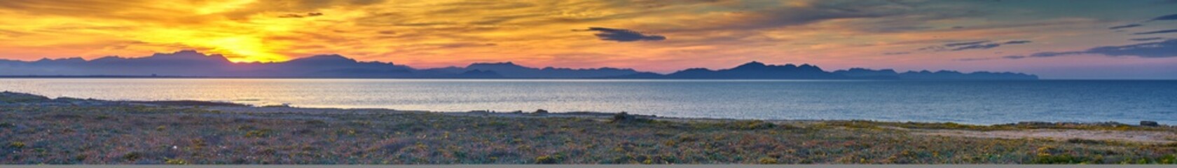 Panoramic View At The Cap Formentor Mountain Chain