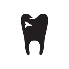 sick tooth vector icon