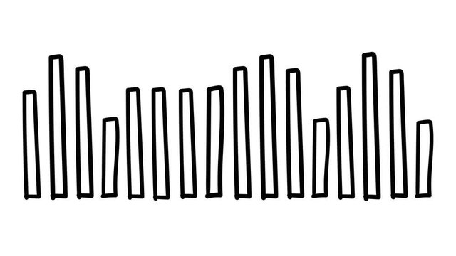 Infographic element - hand-drawn columns chart.