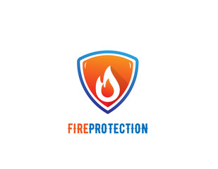 Fire protection logo design