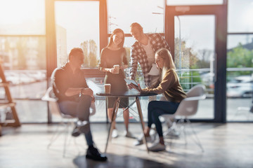 Fototapeta premium Team of business person works together. concept of teamwork.