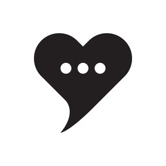 heart message vector icon