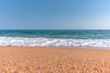 Fototapeta na wymiar Sandy beach- sea background