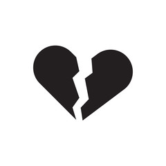 broken heart vector icon