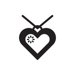 heart pendant vector icon