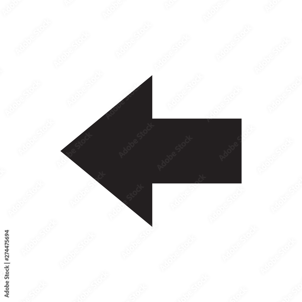 Wall mural left arrow vector icon