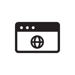 browser globe vector icon