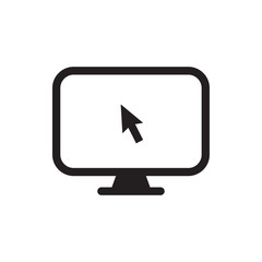 monitor cursor vector icon