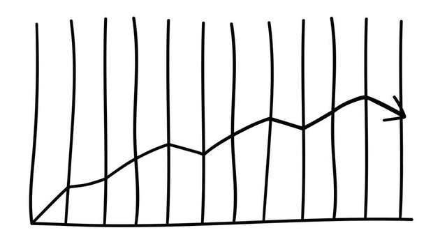 Infographic element - arrow growth graph.