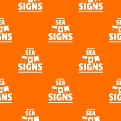 Sea signs pattern vector orange for any web design best