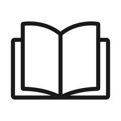 open book - minimal line web icon. simple vector illustration. concept for infographic, website or app.
