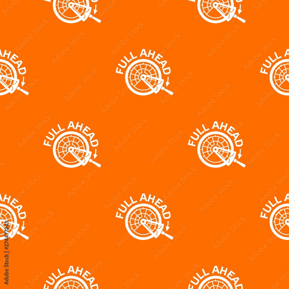 Poster full ahead pattern vector orange for any web design best