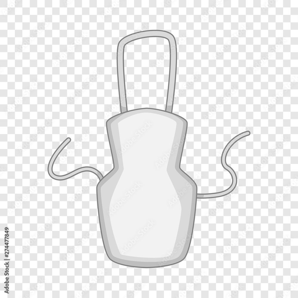 Poster white apron icon on background for any web design