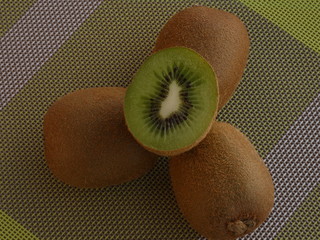 fresh kiwi on colorful background