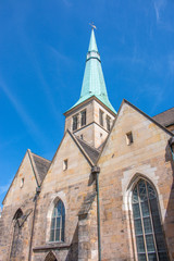 Obraz premium market Church (Marktkirche) St. Nicolai church (St. Nicolai Kirche) Hameln Lower Saxony (Niedersachsen)