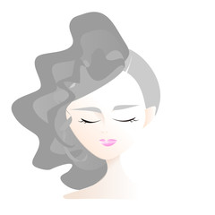  Happy International  Woman Day. Lady cartoon character  on isolated background.