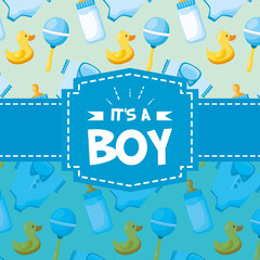 boy decoration baby shower card