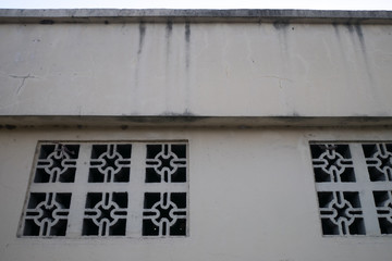 Carved windows on the wall