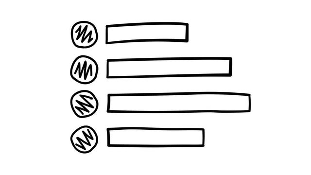 Hand-drawn diagram of horizontal columns with points.