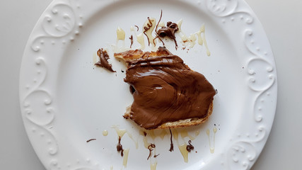 Chocolate And Bread Breakfast Food