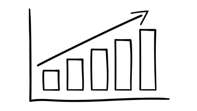 Freehand Diagram with Growth Arrow