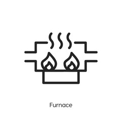 Fototapeta premium furnace icon vector symbol sign