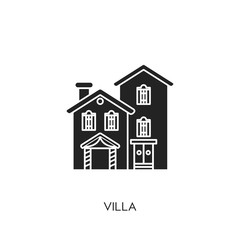 villa icon vector symbol sign