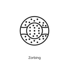 Zorbing icon vector symbol sign