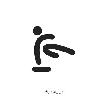 parkour icon vector symbol sign