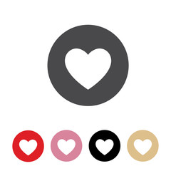 Heart decoration icon set for Valentines Day
