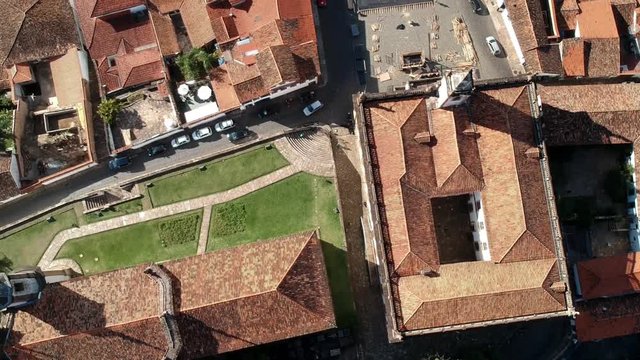 city landscape Ouro Preto, Brazil - MG, historic Brazilian city. Aerial view.