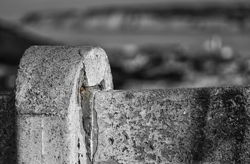 cross on rock