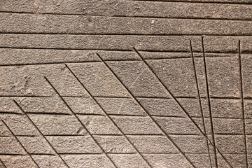 Concrete engraved line grid texture