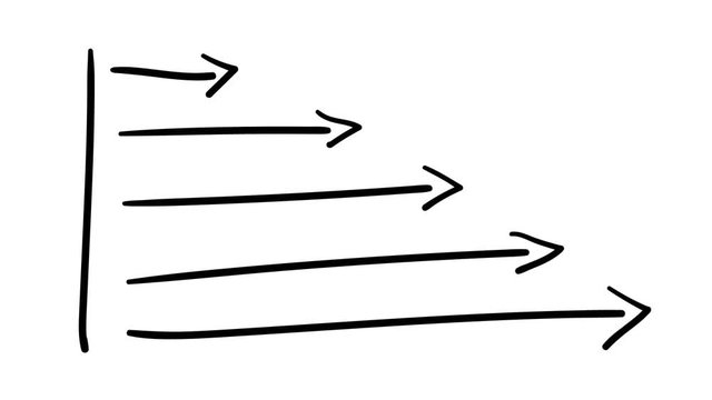 Infographic element - a few arrows growing ladders