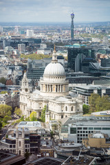 Fototapeta na wymiar London, UK. St. Paul's view and city of London view