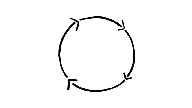 Infographic element - a circle of arrows.