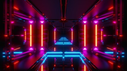 nice glowing scifi space tunnel
