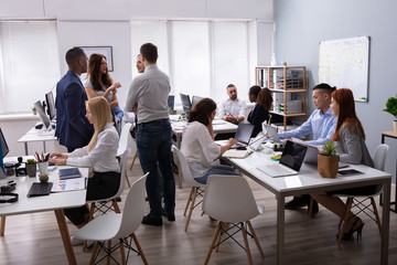 Business Colleague Discussing In The Office