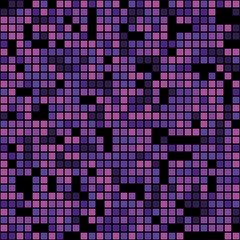 Seamless purple stained glass flat pixel background - 274489268