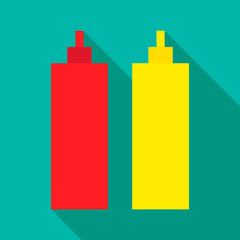 pixel ketchup and mustard set minimalistic design - 274489496