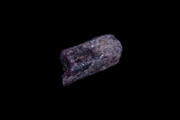 Red Tourmaline Mineral on Black