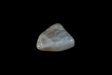 White Moonstone Rock on Black
