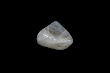 White Moonstone Rock on Black