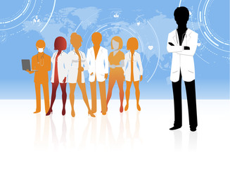 Team Of Doctors silhouette