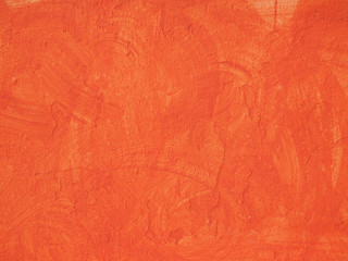 Fototapeta premium Badly painted with red paint wall.