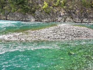 Punta Arenas. Chile. On green background. Natural beauty. Patagonia. South america. National park outdoors landscape.