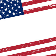 American patriotic background in grunge style with empty space for your text. Vector