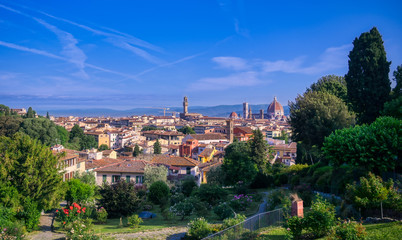 Florence, Italy along the Arno River.