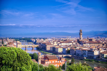 Florence, Italy along the Arno River.